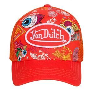 VonDutch Orange Jax Trucker Hat